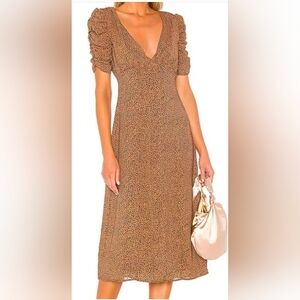 Majorelle Tamra ANIMAL PRINT MIDI Dress Medium